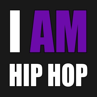 "I AM HIP HOP" PURPLE LETTER T-Shirt