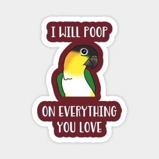 black headed caique will poop on everythong you love Magnet