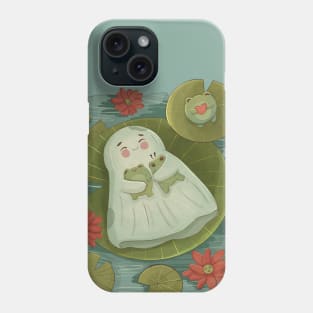 Cute Boo Haw Hugs A Frog In The Lotus Pond Phone Case