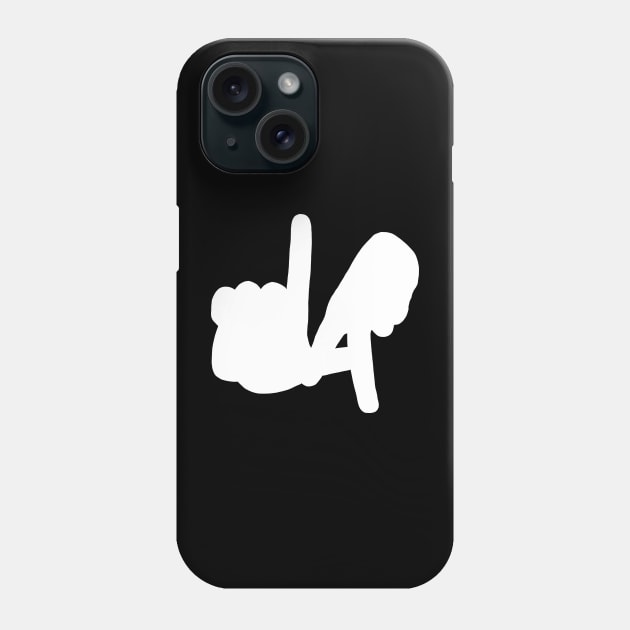 LA Hands Silhouette, White Phone Case by Niemand