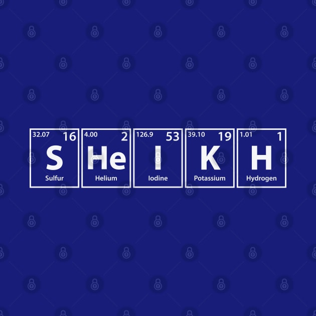 Sheikh (S-He-I-K-H) Periodic Elements Spelling by cerebrands