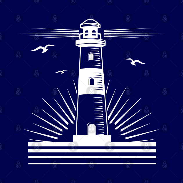 lighthouse by the sea by Bianka