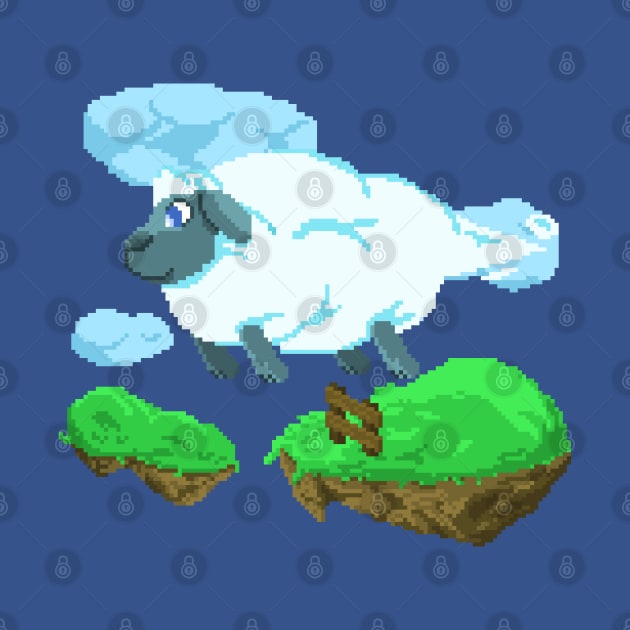 Pixel Art Sheep cloud by PixelCarvel