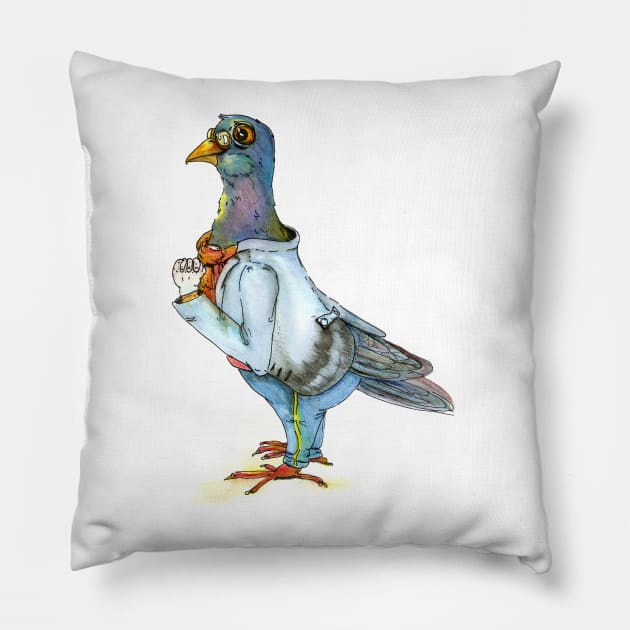 Pigeon Express Pillow by DaceK