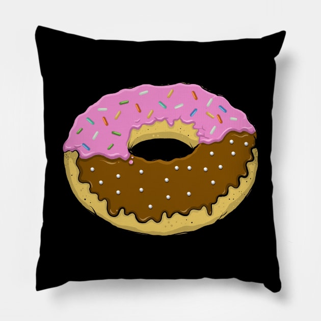 Donut Pillow by Black Tee Inc