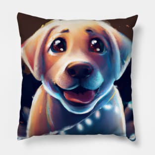 Cute Labrador Retriever Drawing Pillow