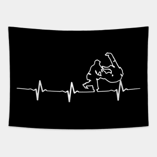 Jiu Jitsu Heartbeat T-shirt - Gift For Jiu Jitsu Masters Tapestry