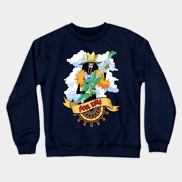 One Piece Anime Brook Soul King One Piece Anime Crewneck Sweatshirt Teepublic