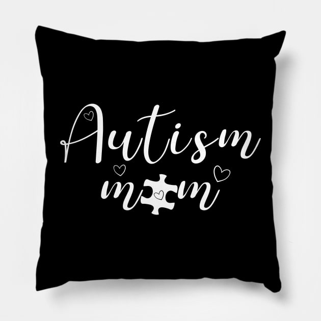 Autism Mom Puzzle Autism Awareness Pillow by Quotes NK Tees
