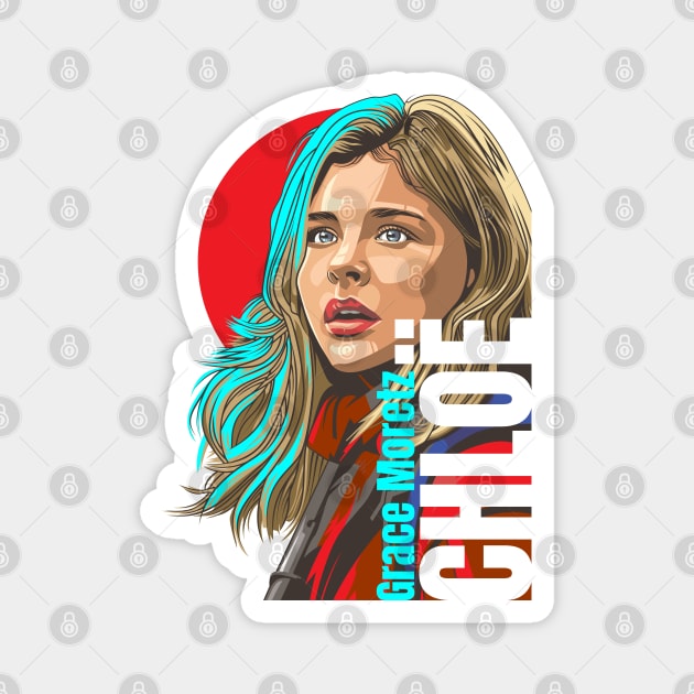 Chloë Grace Moretz Vector Magnet by Laksana Ardie Store