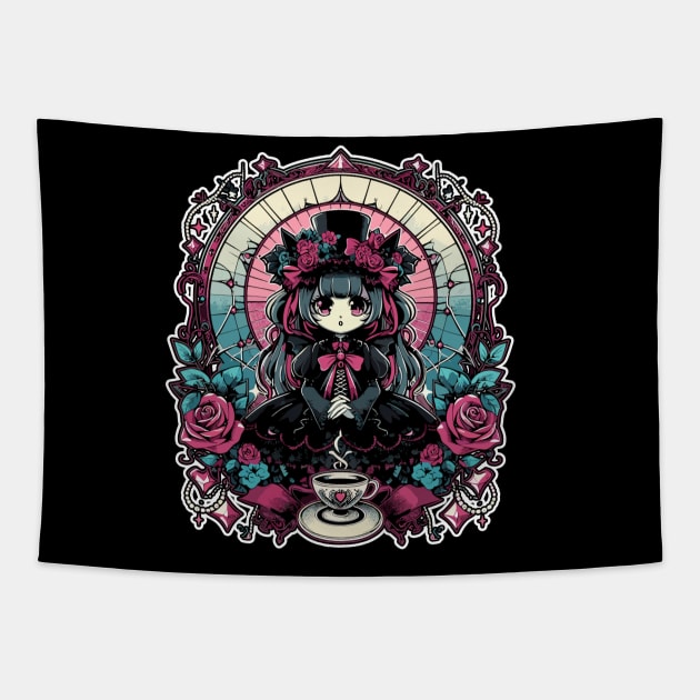 Spooky Gothic Lolita Tapestry by DesignDinamique