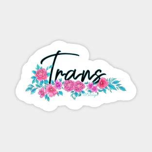 trans pride - white bg Magnet