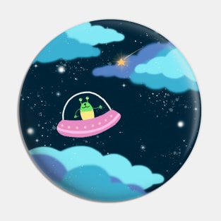 Space monster Pin