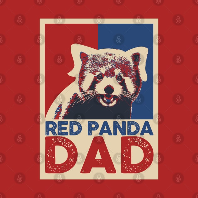 Red Panda Dad Pop Art Style by mia_me