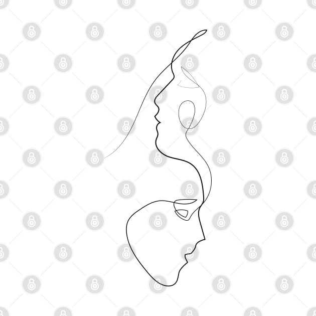 Two Faces | One Line Artist | Minimal Art | One Line Art | Minimalist by One Line Artist