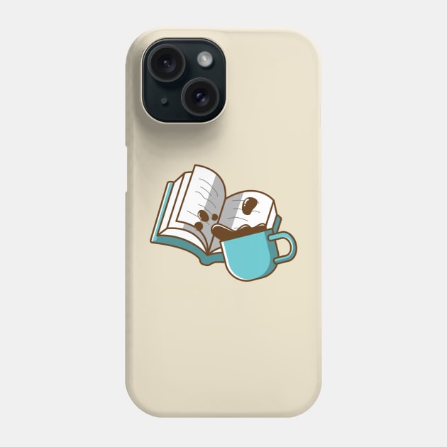 a book and a cup of coffee Phone Case by fflat hds