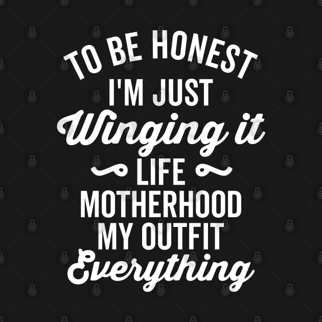 To Be Honest I'm Just Winging It Funny Vintage Retro by DetourShirts