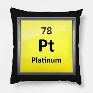 Platinum Periodic Table Element Symbol Pillow