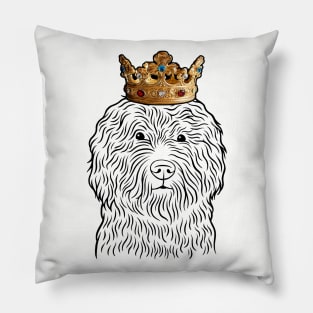 Barbet Dog King Queen Wearing Crown Pillow