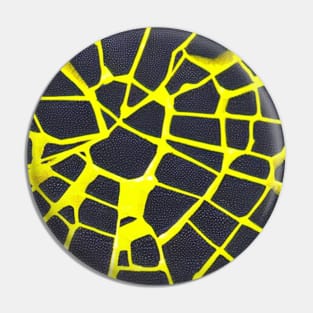 With pattern yellow & black, broken glass pattern, abstract Pin