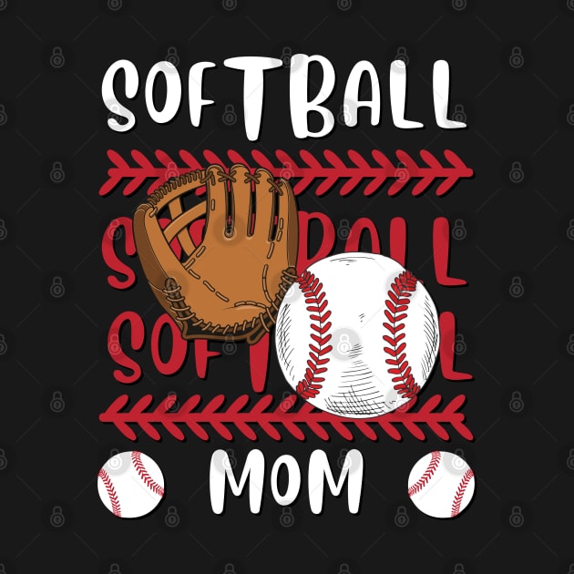 My Favorite Softball Player Calls Me Mom Gift for Softball Mother mommy mama by BoogieCreates