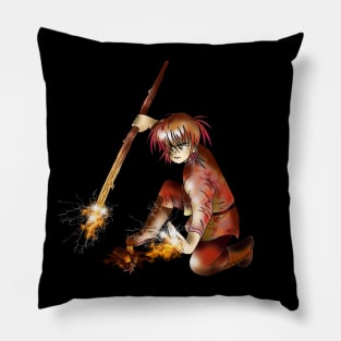 Firelight druid for gamers and fantasy fans Pillow