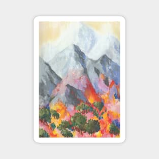 Mountain Fire Magnet