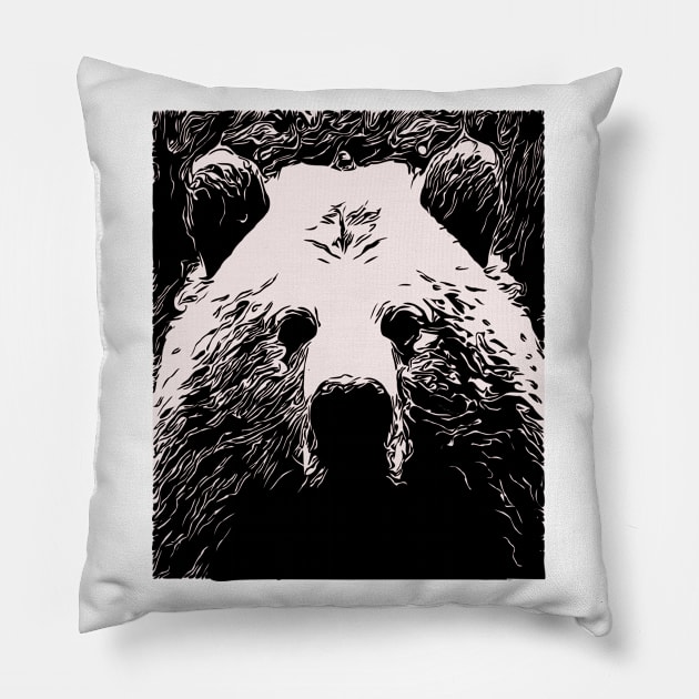 State of Washington Pride Abstract Bear Forest Wildlife Nature Gift Pillow by twizzler3b