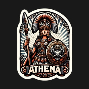 Athena: Majestic Greek Goddess of Wisdom and War T-Shirt