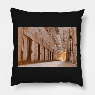 Glowing Prison Corridor Pillow