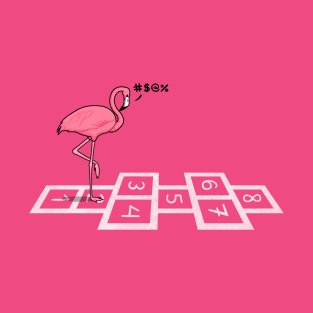 Hopping Flamingo! Life Pun T-Shirt