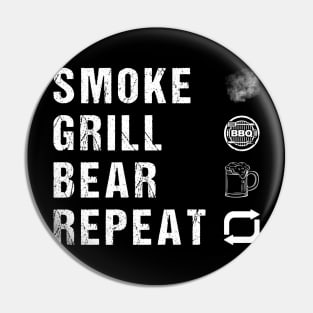 Mens Funny Dad Grandpa Grilling BBQ Meat Humor T-Shirt Pin