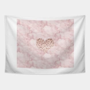 Rose gold - heart Tapestry