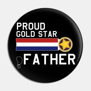 Proud Gold Star Military Father Pin