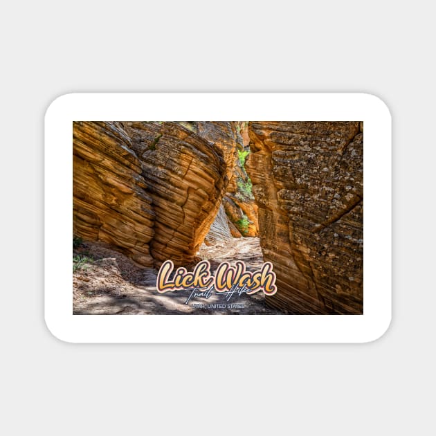 Lick Wash Trail Hike Magnet by Gestalt Imagery