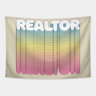 Retro 80s Styled REALTOR Typographic Design Tapestry