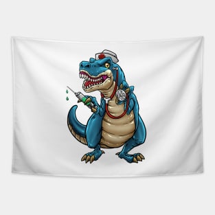 Nurse Dinosaur T-Rex Tapestry