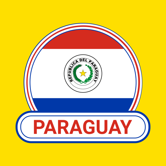 Paraguay Country Badge - Paraguay Flag by Yesteeyear
