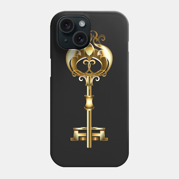 Gold Key Phone Case by Blackmoon9