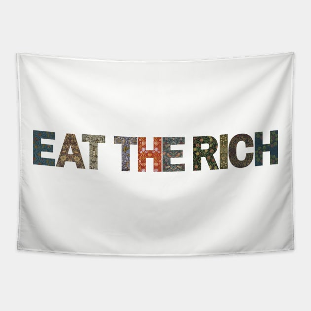 Eat the Rich (horizontal variant) Tapestry by Everyday Anarchism
