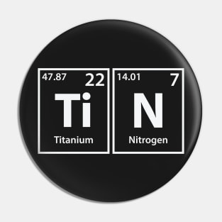 Tin (Ti-N) Periodic Elements Spelling Pin