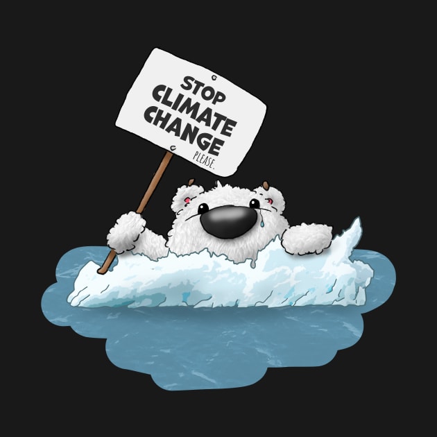 polar bear stop climate change by MartinDrawsBears