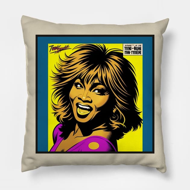 Turner Greatest Hits Vinyl Record Pop Art II Pillow by musicgeniusart