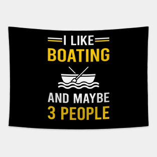 3 People Boating Boat Boats Tapestry