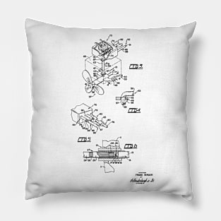 Boat Manoeuvring Vintage Patent Hand Drawing Pillow