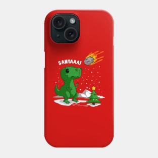 Dinosaur meets Christmas Phone Case