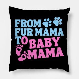 From Fur Mama To Baby Mama Colored Pillow