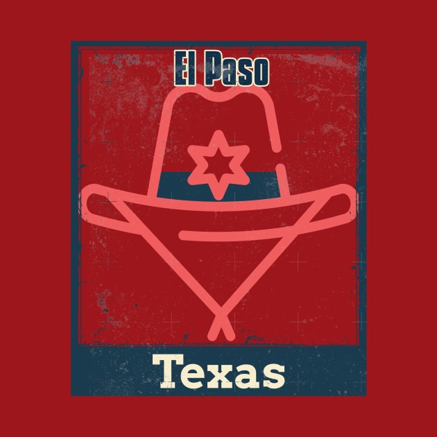 El Paso, Texas – Cowboy Hat with Star Badge by Urban Gypsy Designs