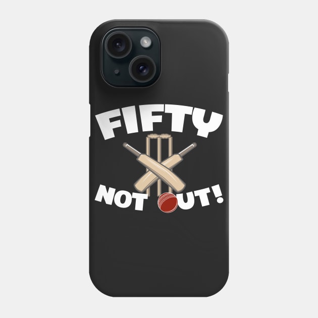 Fifty Not Out Phone Case by thingsandthings