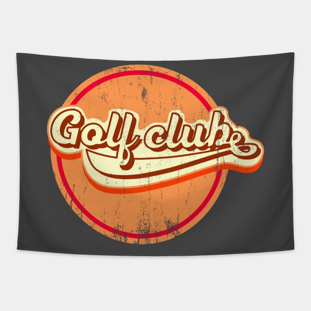 golf club retro Tapestry by osvaldoport76